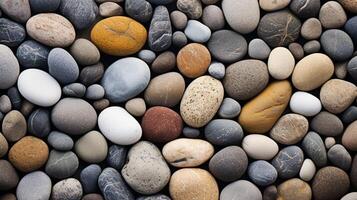 AI generated Pebble Stone Background photo