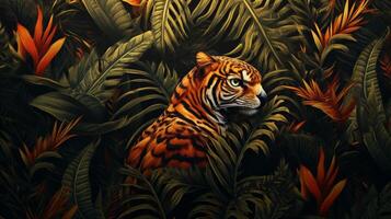 AI generated Perfect for wildlife inspired patterns and background photo