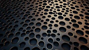 AI generated Perforated Metal with Round Holes Background photo