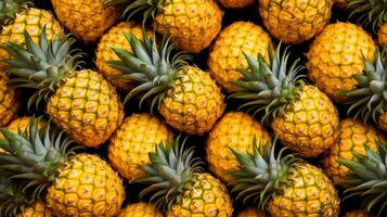 AI generated Pineapple Background photo