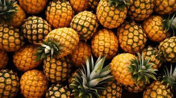 AI generated Pineapple Background photo