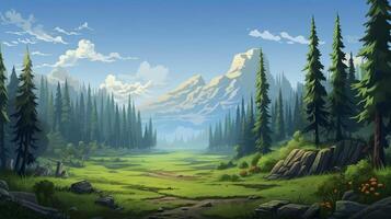 AI generated Pixel Art Game Backgrounds game background photo