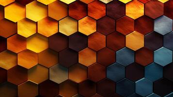 AI generated Plaid Honeycomb Pattern Background photo