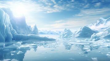 AI generated Polar Ice Nature Background photo