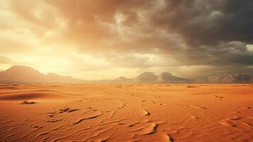 ai generado lluvioso Desierto playa antecedentes foto