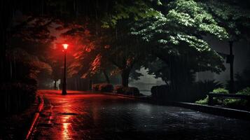 AI generated Rainy Weather Background photo