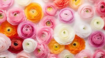 AI generated Ranunculus Floral Background photo