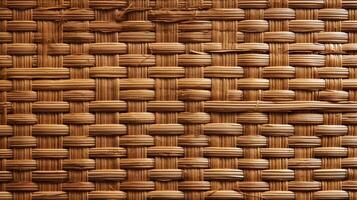 AI generated Rattan Texture Background photo