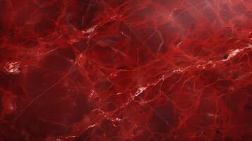 AI generated Red Marble Background photo