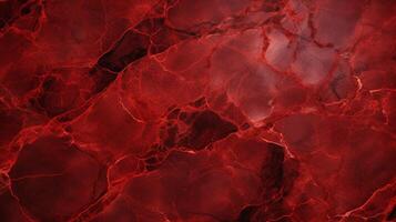 AI generated Red Marble Background photo