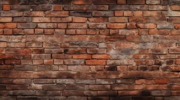 AI generated Rustic Brick Background photo