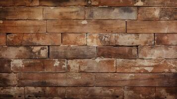 AI generated Rustic Brick with Weathered Appearance Background photo