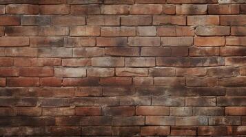 AI generated Rustic Brick Background photo