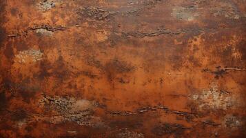 AI generated Rusty Metal Plate with Scratches Background photo