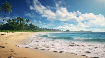 AI generated Sandy Beach Nature Background photo