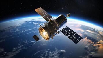 AI generated Satellite Space Background photo
