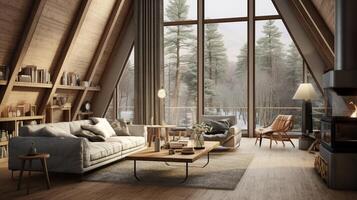 AI generated Scandinavian Interiors background photo