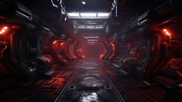 AI generated Sci-Fi Space Environments game background photo