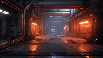 ai generado ciencia ficción espacio ambientes juego antecedentes foto