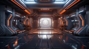 AI generated Sci-Fi Space Environments game background photo