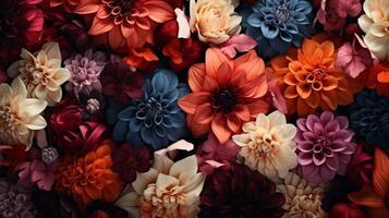 AI generated Seasonal Floral Background photo