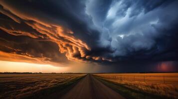 ai generado estante nubes antecedentes foto