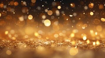 AI generated Shimmering particles sparkling dust and festive photo