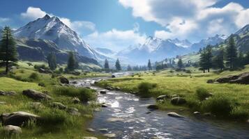 AI generated Simulation game background photo