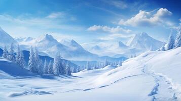 AI generated Skiing and Snowboarding Backgrounds background photo