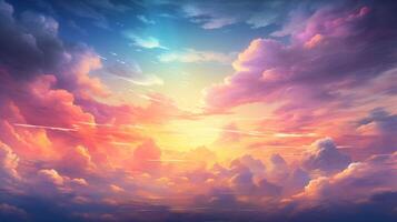 AI generated Sky with Abstract Art Background photo