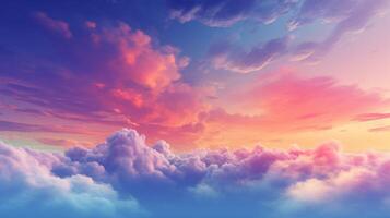 AI generated Sky with Abstract Colors Background photo