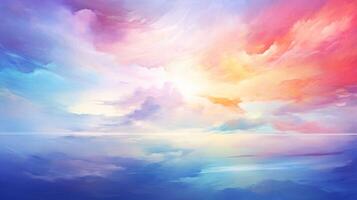 AI generated Sky with Abstract Contemporary Art Background photo
