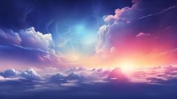 AI generated Sky with Abstract Fantasy Background photo