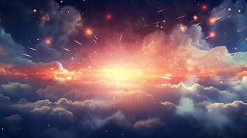AI generated Sky with Abstract Symbolism Background photo