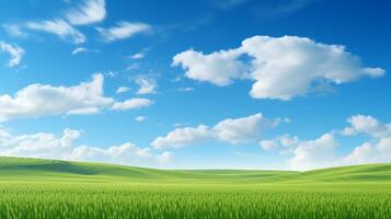 AI generated Sky with Fields Background photo