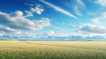 AI generated Sky with Fields Background photo