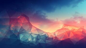 AI generated Sky with Geometric Shapes Background photo