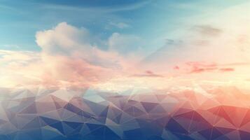 AI generated Sky with Geometric Shapes Background photo