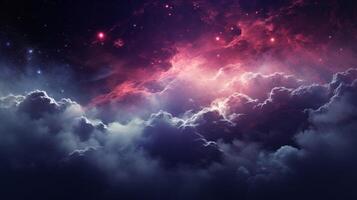 AI generated Sky with Nebula Background photo