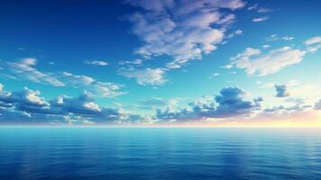 AI generated Sky with Ocean Background photo