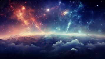 AI generated Sky with Space Art Background photo