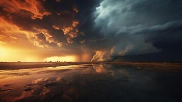 ai generado cielo con tormenta nubes antecedentes foto