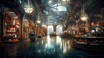 AI generated shoping high quality backgrounds photo