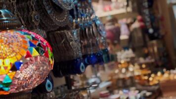 A street shop in Dubai with souvenirs and Asian jewelry video