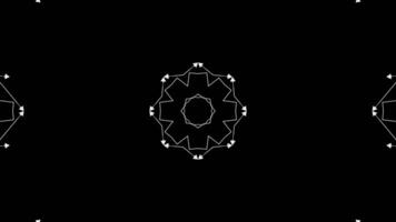 Black and white computer animation of the movement of arrows in different directions. video
