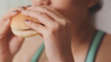 Man is eating in a restaurant and enjoying delicious food video