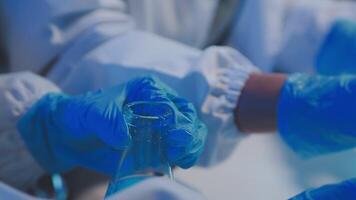 Female Research Scientist Uses Micropipette Filling Test Tubes. Scientist Works in a Team of Scientists Trying to Cure Deadly Disease, They Work in a Big Laboratory Research Center. video