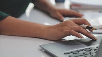Audit concept,Administrator business man financial inspector and secretary making report calculating balance. Internal Revenue Service checking document. video