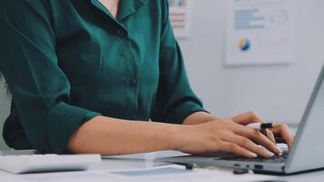 Audit concept,Administrator business man financial inspector and secretary making report calculating balance. Internal Revenue Service checking document. video