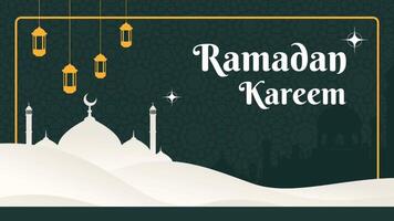 ramadan text önskar ramadan 2024 bakgrund. moské och måne plats för text hälsning baner. logotyp intro ramadan eid mubarak muslim eid ramdan video